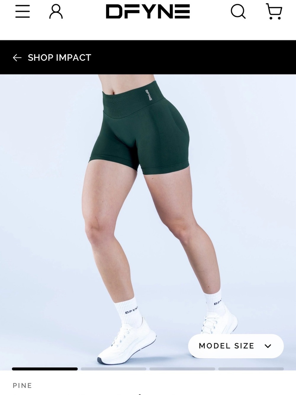 Impact Shorts 4.5” - Pine Green